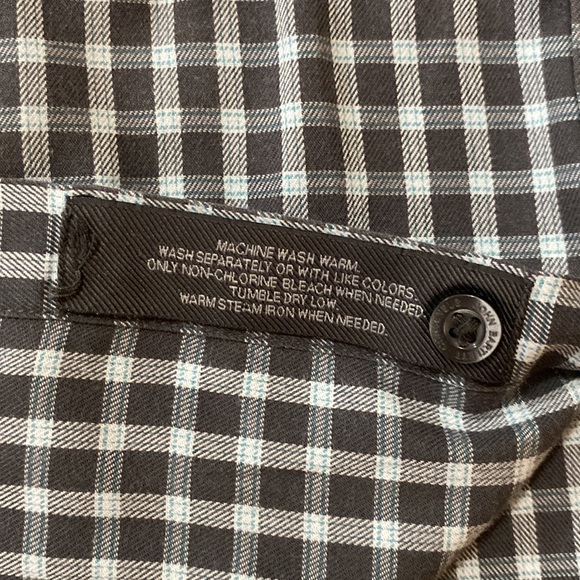 John Bartlett consensus 💯cotton gray plaid men’s l/s chest pocket shirt XXL 🌞 - Picture 15 of 15